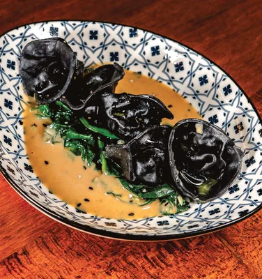 Black Miso Dumplings